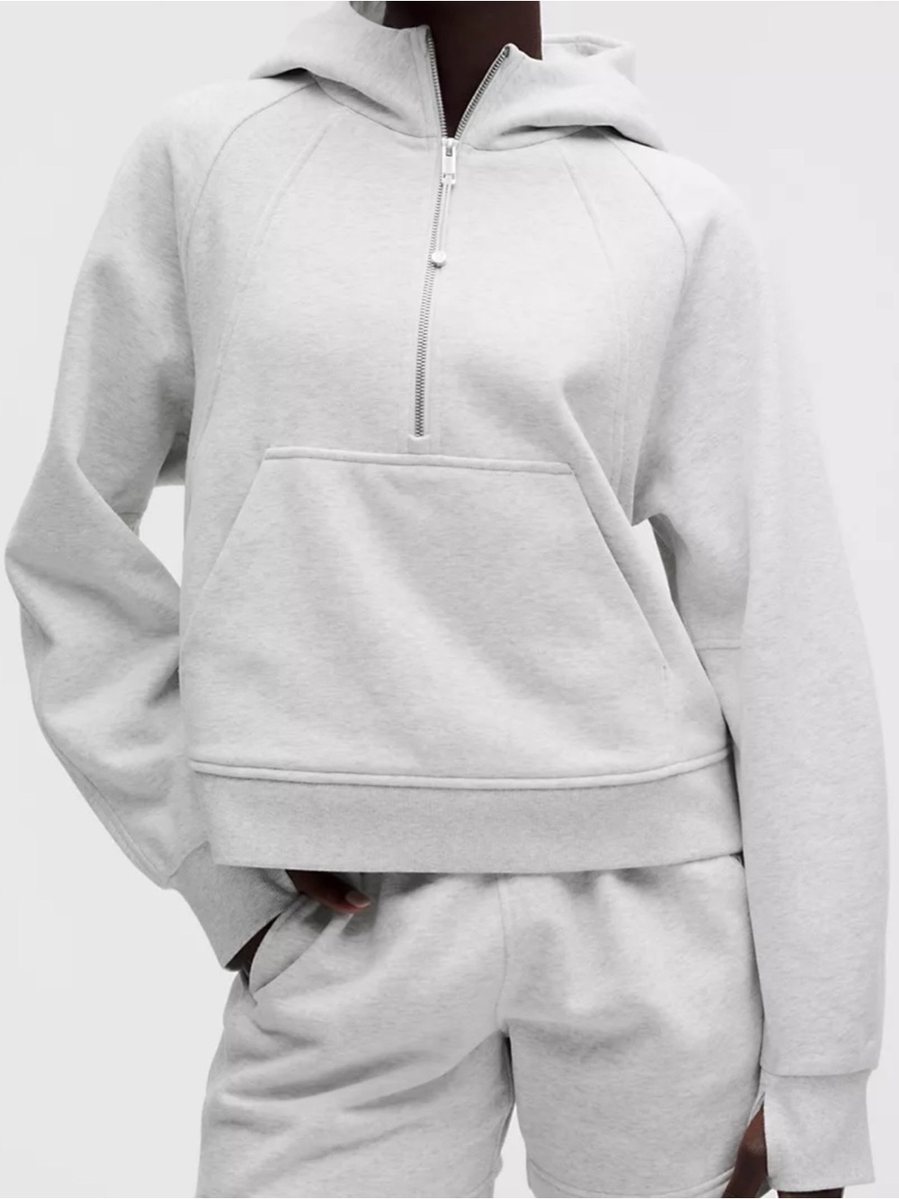 Lululemon Scuba Oversized Half-Zip Hoodie Heathered Gray XS/S NWT